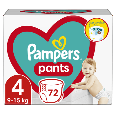 Бебешки пелени гащи Pampers 4, 72 броя