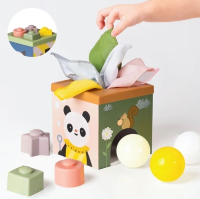 Образователна играчка Taf Toys - Мултисензорен куб с активности