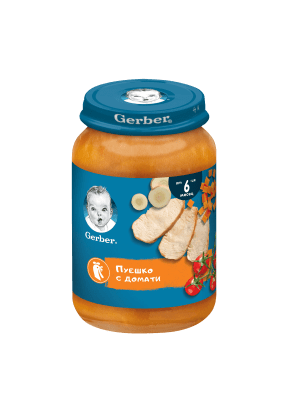 Пюре Nestle GERBER - Пуешко с домати, 190 g