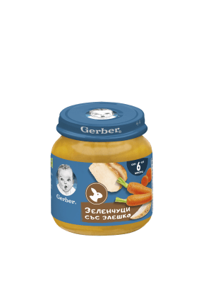 Пюре Nestle GERBER - Зеленчуци със заешко месо, 125 g