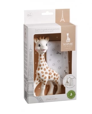 Бебешка играчка Sophie la Giraffe - Софи, 18 cm, С торбичка за съхранение