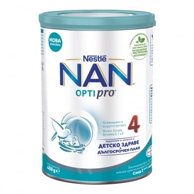 Адаптирано мляко на прах Nestle NAN - OPTIPRO 4, опаковка 400 g