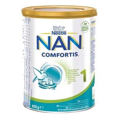 Адаптирано мляко на прах Nestle NAN - Comfortis 1, 800 g