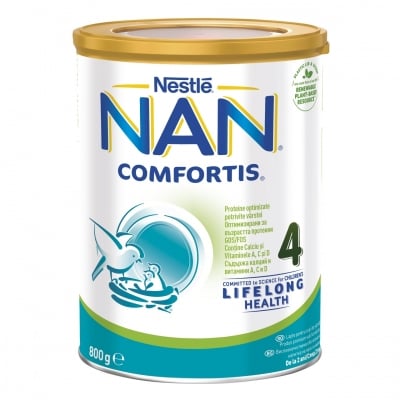 Адаптирано мляко на прах Nestle NAN - Comfortis 4, 800g