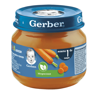 Зеленчуково пюре Nestle GERBER - Моркови, 80 g