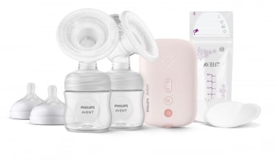 Двойна електрическа помпа Philips Avent - Natural Motion, с торбички за кърма