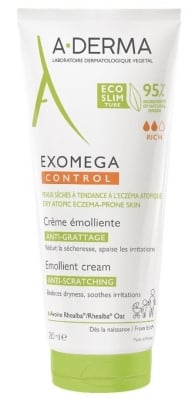 Емолиентен крем за суха и атопична кожа A-Derma - Exomega Control, 200 ml