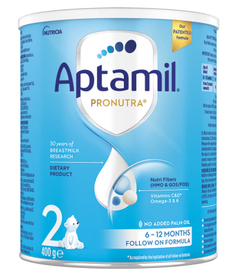 Адаптирано мляко на прах Aptamil - Pronutra 2, опаковка 400 g