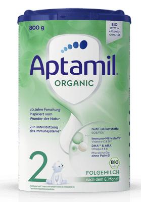 Адаптирано мляко на прах Aptamil- Organic 2, опаковка 800 g