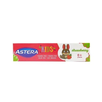 Детска паста за зъби Astera - Ягода, 0+m, 250 ml