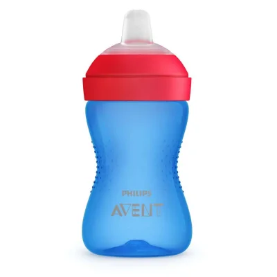 Неразливаща се чаша с мек накрайник Philips Avent - Синя, 300 ml