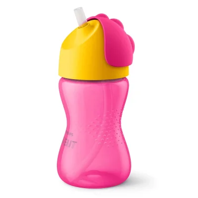 Неразливаща се чаша със сламка Philips Avent - Розова, 300 ml
