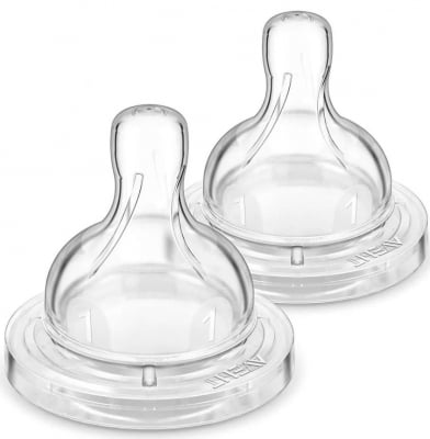 Биберони Philips Avent - Classic Anti-colic Slow за новородено, 0m+, 2 броя