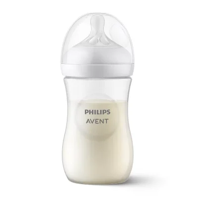 Шише за хранене Philips Avent - Natural Response, 260 ml, с биберон поток 3, 1м+