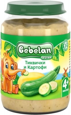 Зеленчуково пюре Bebelan Puree - Тиквички с картофи, 190 g