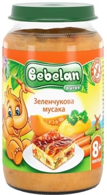 Пюре Bebelan Puree - Зеленчукова мусака, 220 g