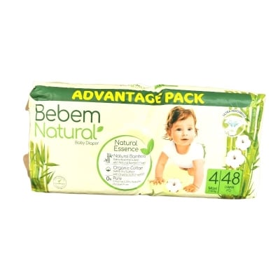 Бебешки пелени Bebem Natural 4 , 48 броя 