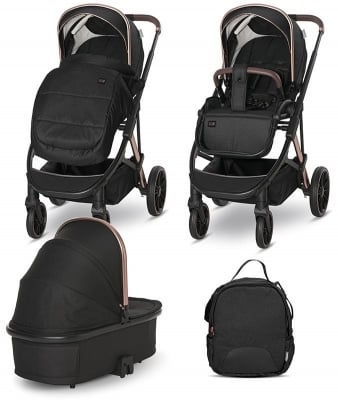 Бебешка количка 2 в 1 Lorelli - Aria, Black