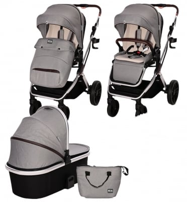 Бебешка количка 2 в 1 Lorelli - Glory, Opaline Grey