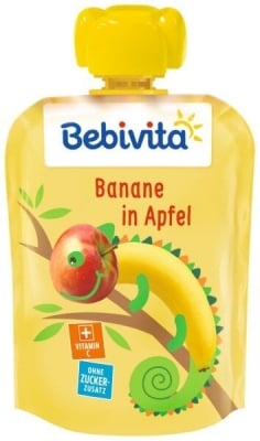 Био плодова закуска Bebevita - Ябълка с банан, 90 g