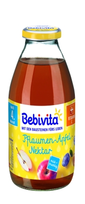 Нектар Bebivita - Ябълки със сливи, 200 ml