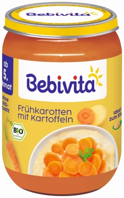 Био пюре Bebivita - Бейби моркови с картофи, 190 g