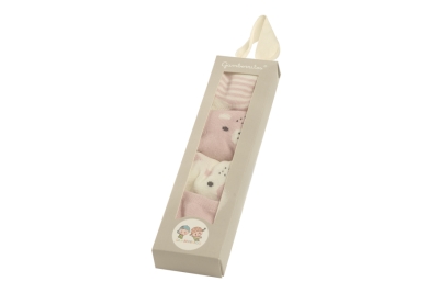Бебешки чорапи Gamberritos - Розови, 0-3 m, 4 броя