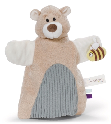 Плюшена играчка за ръка 2 в 1 Nici - Мече