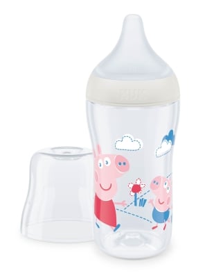 Бебешко шише Nuk - Perfect Match, 260 ml, 3+ месeца, Peppa Pig