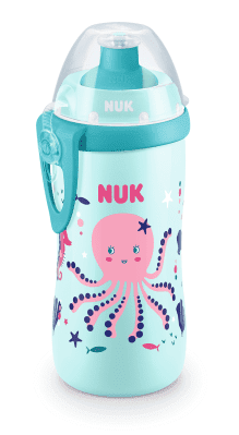 Шише с клапа Nuk - Junior Cup, Chameleon, 300 ml, 24+ месеца