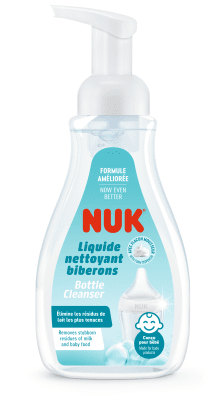 Препарат за почистване на бебешки съдове и аксесоари NUK + дозатор, 380 ml