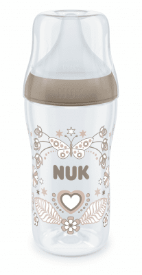 Шише със силиконов биберон NUK - Perfect Match, 260 ml, размер M, Сърце