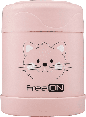 Термо контейнер за храна Freeon - 350 ml, Неръждаема стомана, Розов