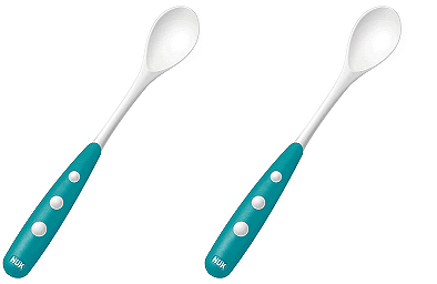 Пластмасови лъжички NUK - Сини, 2 брoя