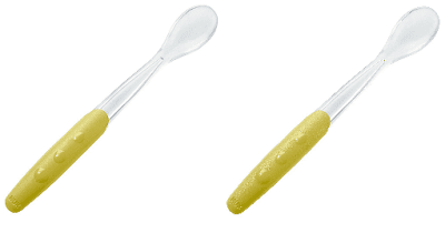 Силиконови лъжички Nuk - 2 брoя, Зелени