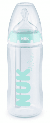 Шише със силиконов биберон NUK - First Choice, Anti-Colic Professional, TC, 300 ml, 0-6 месеца