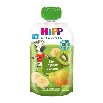 Био плодова закуска Hipp Hippis - Круша, банан и киви, 100 g