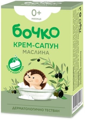 Бебешки крем-сапун Бочко - Маслина, 75 g