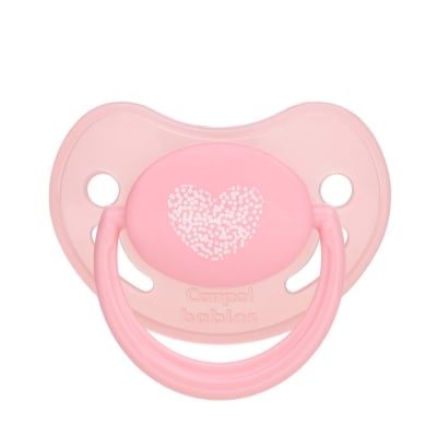 Силиконова анатомична залъгалка Canpol - Pastelove, 0-6 m, Розова