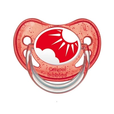 Анатомична залъгалка Canpol - Nature, 0-6 m, Червена