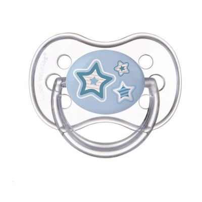 Силиконова залъгалка Canpol - Newborn Baby, 0-6 m, Синя