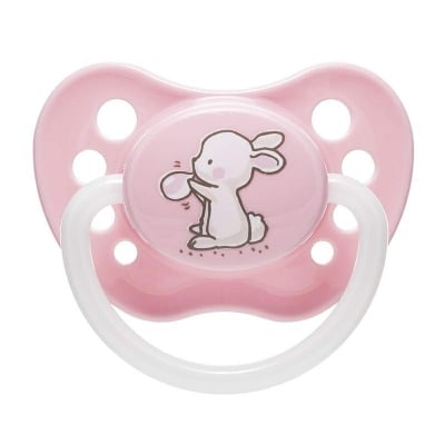 Анатомична залъгалка Canpol - Little Cutie, 6-18 m, Розова