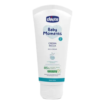 Подхранващ бебешки крем Chicco - Baby moments, 100 ml