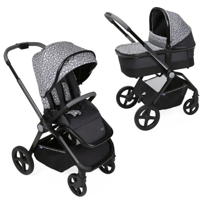 Бебешка количка 2 в 1 Chicco - Mysa, Duo система, Charming Grey