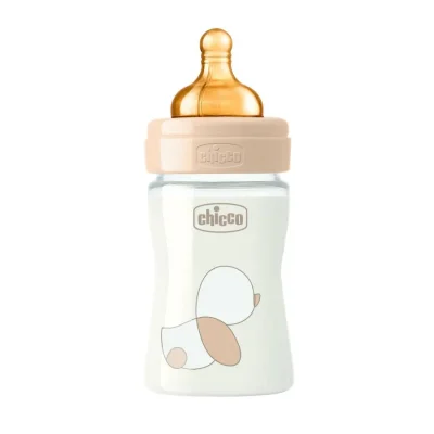 Стъклено шише Chicco - Original Touch, 150 ml, 0м+