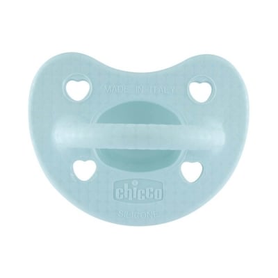 Силиконова залъгалка Chicco - Soft Lux, 2 - 6 месеца, синя