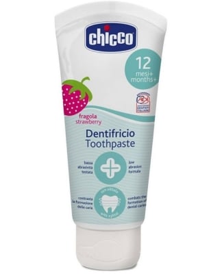 Паста за зъби Chicco - Ягода, 12 m+, 50 ml