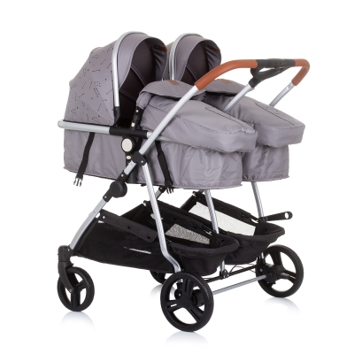 Количка за близнаци Chipolino - Дуо Смарт, Графит