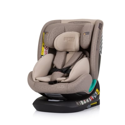 Столче за кола Chipolino - Supreme, i-Size, IsoFix, 40-150 cm, Макадамия