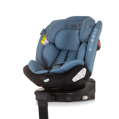Столче за кола Chipolino - Торино, 360°, IsoFix, i-Size, 40-150 cm, Синьо